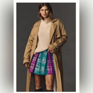 Maeve Pleated Knit Mini Skirt | Size XS